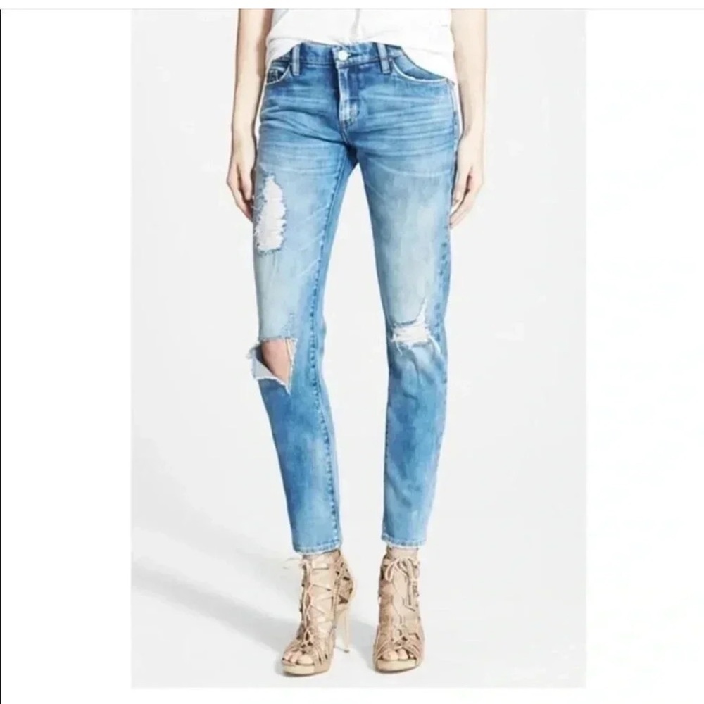 BlankNYC Good Vibes Distressed Skinny‎ Classique Blue Jeans Womens 29
